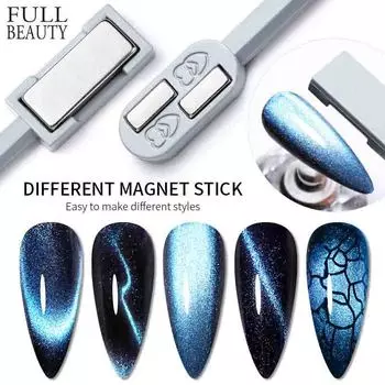 Двусторонняя волшебная магнитная доска в полоску Z-образная форма, инструмент для дизайна ногтей, УФ-гель-лак для ногтей «кошачий глаз»