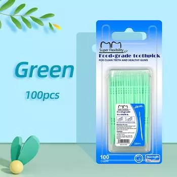 Двусторонняя зубная нить в форме рыбьей кости, одноразовая зубочистка, пластиковая зубная нить, межзубная щетка, инструмент для чистки полости рта синий