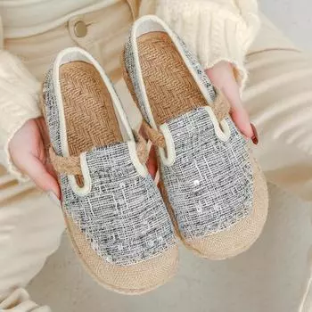 DX60 Блестящие льняные балетки с низким вырезом - издание 2025 38