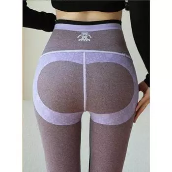 DX~~ брюки с высокой талией больших размеров плюс брюки для йоги больших размеров плюс бархатные теплые леггинсы M