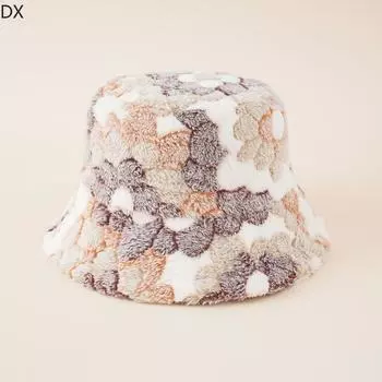 DX ~~~ Новая цветочная женская корейская версия с плоским верхом, маленькая свежая корейская версия, теплая рыбацкая шляпа One size хаки