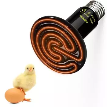 DXTECHPRO 100W 1 Piece Reptile Heater Light Infrared Light Reptile Light Heat Retention Reptile Ceramic Heater Tortoise Light for Small Animals