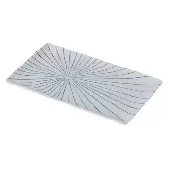 Dyed geometric pattern pottery plate radial pattern 52536