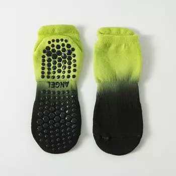 Dyed Yoga Socks Women s Socks Silicone Non-Slip Professional Sports Socks Fitness Indoor Pilates Terry Room Socks Black Green