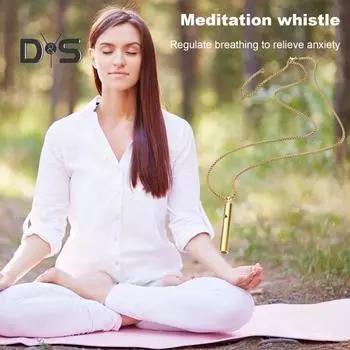 Дыхательное ожерелье для снятия тревоги, средство для снятия стресса, успокоения, расслабления, медитации, внутреннего покоя, дыхательный кулон для женщин, мужчин, подростков серебряный
