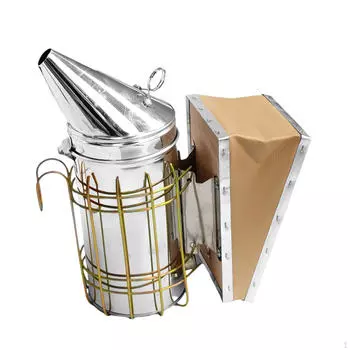 Дымарь для пчеловодства, переносной инструмент для пчеловодов из нержавеющей стали с тепловым экраном для