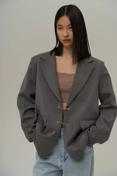 Дымчатый пиджак с деталями Lana engel