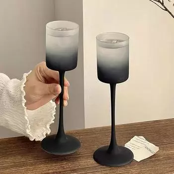 Дымчатый серый коктейльный высокий бокал Домашний креативный слегка пьяный бокал для девушки Милый прямой бокал для красного вина Бокал для коктейля для шампанского 101-200ml