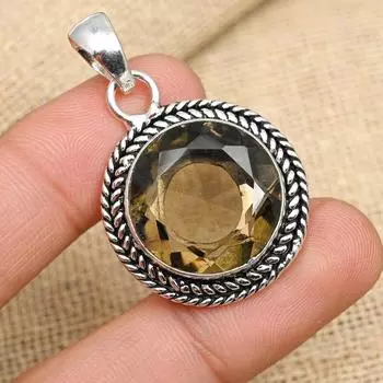 Дымчатый топаз, драгоценный камень, ювелирные изделия ручной работы из стерлингового серебра 925 пробы для свадебного подарка