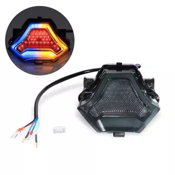 Дымчатый задний стоп-сигнал Универсальный светодиодный задний фонарь указатель поворота для мотоциклов Улучшает видимость Безопасность дорожного движения для R3 синий