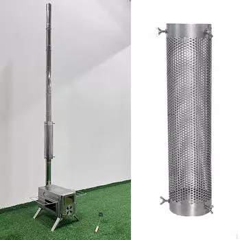 Дымоход искрогаситель, печной трубный разрядник, переносной, дымоход с защитой от ожогов