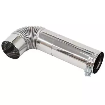 Креветка изогнутая дымоходная труба с полосой