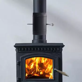 Дымоходная труба с заслонкой для контроля дыма и дымоудаления на открытом воздухе 15.3cmx24cm