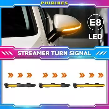 Dynamic LED Turn Signal Crystal for VW Golf MK7.5 GTI 7 7.5 R Rline GTD MKVII Mirror Light Clear 2013 2015 2018 2019 2020 Arrow жёлтый