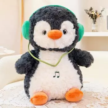 Dynamic Music Penguin Doll Plush Toy Fun Little Penguin 8 Inch Grab Machine Ragdoll Doll Gift Small 23cm 0.25kg