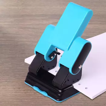 Дырокол 9302 2 отверстия Глубина подачи бумаги 12 мм Подарки Прочный Портативный Профессиональный 70 или 80 мм Регулируемый синий