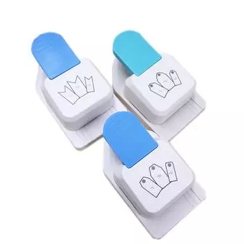 Дырокол для этикеток 3-в-1, 3 размера, 1,5/2/2,5 дюйма, маленький дырокол, поделки, художественные поделки для изготовления бумаги round head