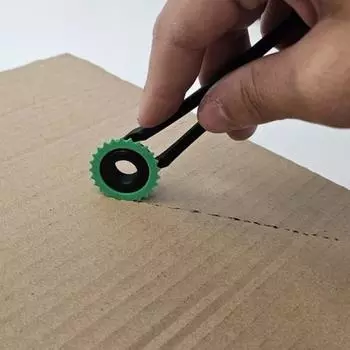 Дырокол для картона, прочный пластиковый дырокол для картона, перфоратор, резак, биговальный инструмент, портативный профессиональный ролик для копирования бумаги и картона чёрный