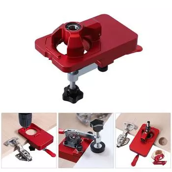 Дырокол для петель со скрытым позиционированием, приспособление для дверных петель диаметром 35 мм. Дырокол для петель для шкафа. Приспособление для фурнитуры шкафа.