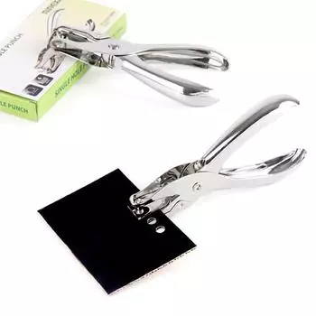 Дырокол для пробивки одного отверстия 6 мм, дырокол, емкость 16 мм, глубина горла, канцелярские принадлежности, руководство по эксплуатации, книга серебряный