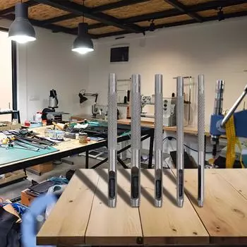 Дырокол для ремня круглой формы Дырокол для кожи Дырокол для кожи 5pcs Set