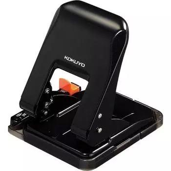 Дырокол KOKUYO на 2 отверстия, руководство по размеру бумаги Rakuake, в комплекте 37 листов, черный PN-G37D