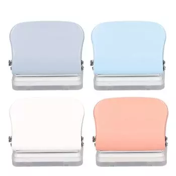 Дырокол линейка дизайн быстрое позиционирование 3 отверстия металлический корпус дырокол листовой для Documentat Light Blue