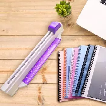 Дырокол на 30 отверстий, выдвижной дырокол для бумаги формата А4, портативный ручной дырокол, сверхпрочный металлический дырокол для бумаги для вырезок 30 Holes лавандовый