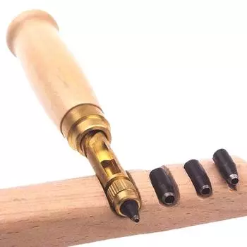 Дырокол с винтовым съемным дыроколом, автоматическая дрель с 6-ю насадками 1,5-4 мм, автоматический дырокол для ремней, инструмент для кожи