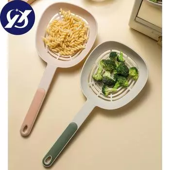 Дырявая ложка, кухонное сито для пельменей, пищевой класс, устойчивые к высоким температурам макароны, большая дырявая ложка, длинная ручка, сливной совок розовый