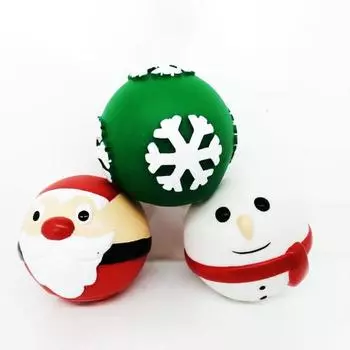 Дырявый шарик, устойчивый к укусам, жевательная игрушка, снеговик, Санта-Клаус, дизайн, игрушка для собак, еда, товары для животных, товары для домашних животных A