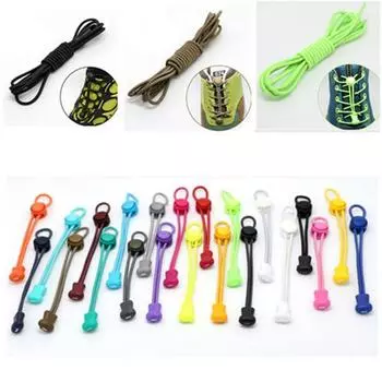 DYS 1 пара унисекс эластичные шнурки для обуви с замком, шнурки для тренировок для бега и бега коричневый