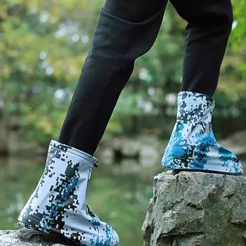 DYS 2 пары противоскользящих водонепроницаемых резиновых сапог унисекс с молнией и резиновыми сапогами L