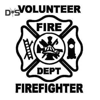 DYS Авто Магазин Доброволец Пожарный Автомобиль Кузов Окно Светоотражающие Наклейки Декор чёрный