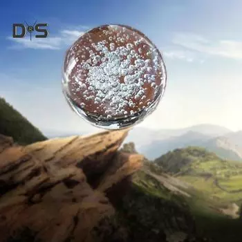 DYS Домашний декор Прозрачные пузыри Сфера Искусственный хрустальный стеклянный шар Орнамент 30mm