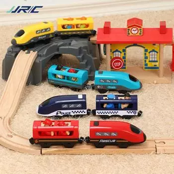 DYS голосовая трансляция пластиковый электропоезд детская игрушка в подарок с 2 пассажирами темно-синий