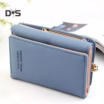 DYS Модные сумки из искусственной кожи, тройной короткий кошелек, держатель для карт, кошелек для монет one size чёрный