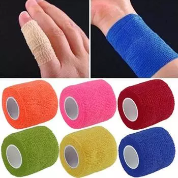 Дышащая эластичная повязка для поддержки запястья пальца, спортивная лента для наколенников на щиколотке красный