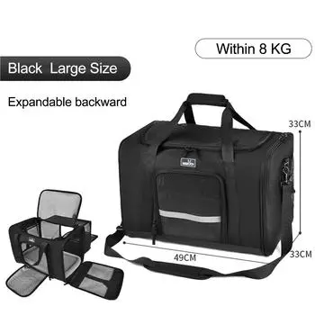 Дышащая автомобильная переноска для домашних животных, одобренная авиакомпанией, портативная сумка для маленьких собак и кошек, улучшенная S серый