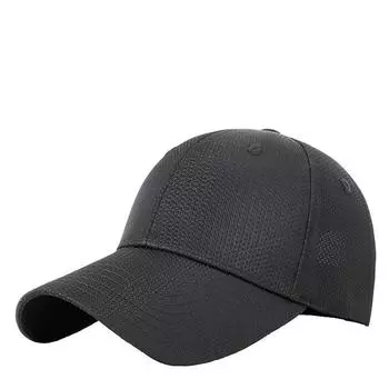 Дышащая бейсболка с солнцезащитным кремом, быстросохнущая шляпа с утиным язычком для кемпинга, мужчины и женщины, носят солнцезащитную сетчатую шляпу с жестким верхом M56-59cm чёрный