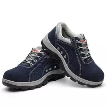 Дышащая безопасная обувь со стальным носком, небьющаяся и противопрокалывающая рабочая обувь, кроссовки Werksneakers zapatos de seguridad hombre H820 36 небесно-голубой