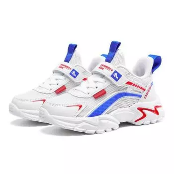 Дышащая детская маленькая белая обувь для мальчиков и девочек, новая весенне-летняя детская повседневная обувь с сеткой, нескользящая спортивная прогулочная обувь 28