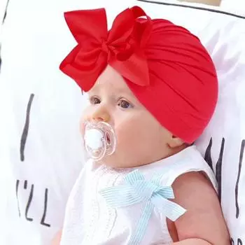 Дышащая детская шапка, легкая в носке, полиэстер, хлопок, согревает голову, детская шапка с бантом для дома синий