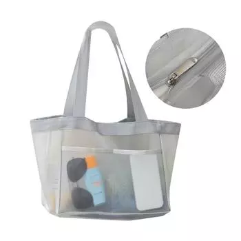 Дышащая дорожная сетчатая сумка-тоут Прозрачный нейлоновый мешочек для купания и умывания Сетчатый карман для одежды Бакалея