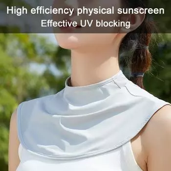 Дышащая гетра для шеи, охлаждающий чехол для шеи, защита от ультрафиолета, защита от солнца, впитывающий влагу, шарф для шеи для женщин белый