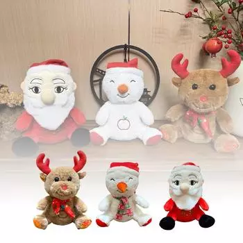 Дышащая и светящаяся рождественская плюшевая кукла, подарок для семьи и друзей One Size