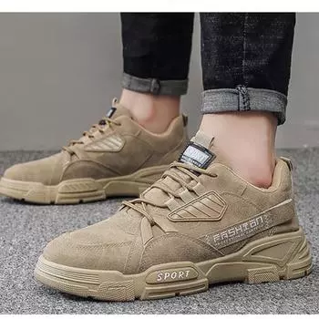 Дышащая и водонепроницаемая защитная обувь для мужской рабочей формы, спортивная обувь на толстой подошве, модная обувь 39 хаки