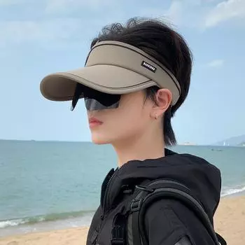 Дышащая кепка с открытым верхом, регулируемая спортивная шляпа, летняя шляпа от солнца с солнцезащитными очками, для гольфа, тенниса Coffee