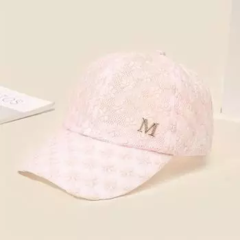 Дышащая кепка Snapback Mom Hat Универсальная солнцезащитная шляпа Стильная кружевная бейсболка Hollow Flower Adjustable белый