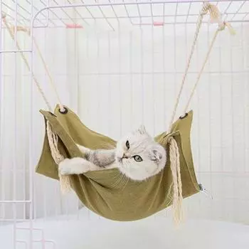 Дышащая клетка для котят, подвесная кровать, износостойкий коврик для кошек, качели-гнездо для кошек, лето розовый